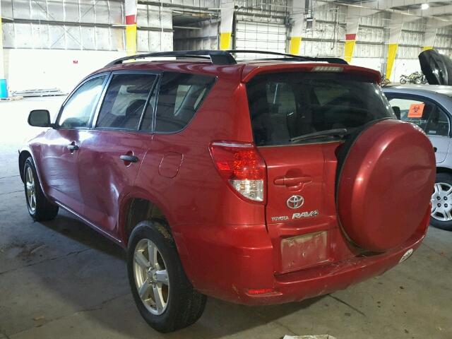 JTMBD33V766010780 - 2006 TOYOTA RAV4 RED photo 3