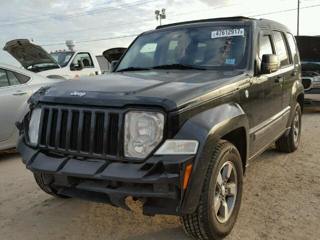1J8GN28KX8W278116 - 2008 JEEP LIBERTY SP BLACK photo 2