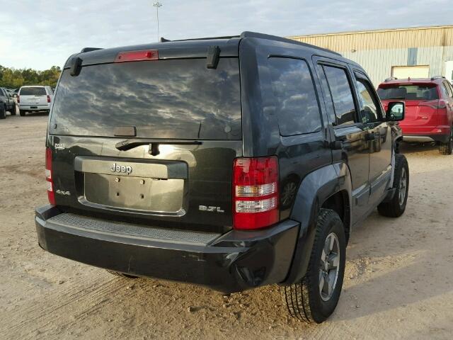 1J8GN28KX8W278116 - 2008 JEEP LIBERTY SP BLACK photo 4