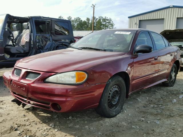 1G2NE52F73C227599 - 2003 PONTIAC GRAND AM S BURGUNDY photo 2