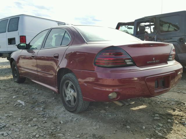 1G2NE52F73C227599 - 2003 PONTIAC GRAND AM S 勃艮第红 照片 3