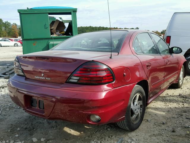 1G2NE52F73C227599 - 2003 PONTIAC GRAND AM S 勃艮第红 照片 4