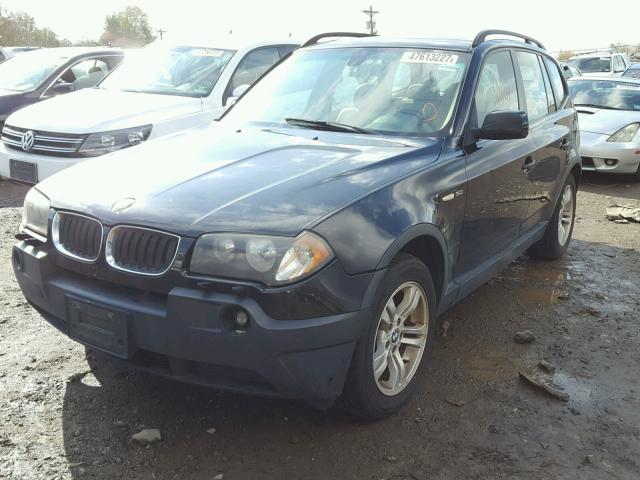 WBXPA93424WC32834 - 2004 BMW X3 3.0I BLACK photo 2