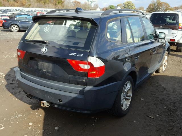 WBXPA93424WC32834 - 2004 BMW X3 3.0I BLACK photo 4