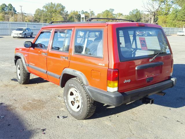 1J4FJ68S6VL541330 - 1997 JEEP CHEROKEE S RED photo 3