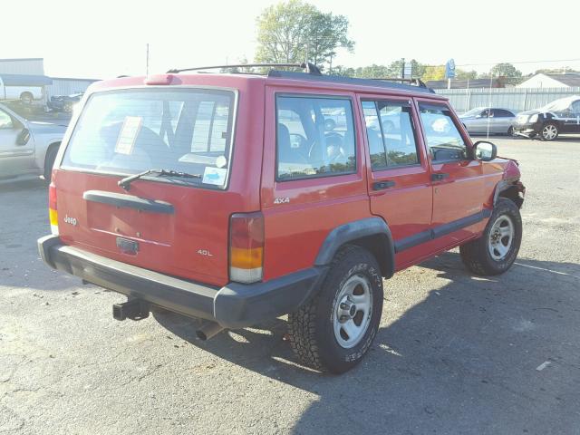 1J4FJ68S6VL541330 - 1997 JEEP CHEROKEE S RED photo 4