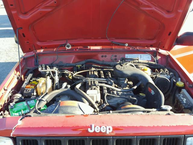 1J4FJ68S6VL541330 - 1997 JEEP CHEROKEE S RED photo 7