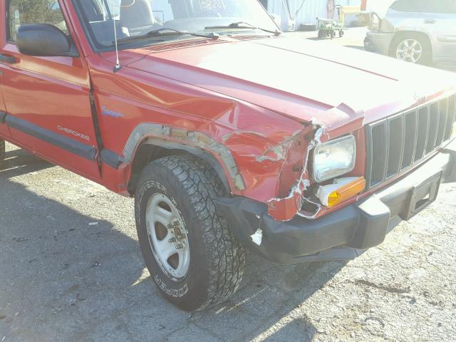 1J4FJ68S6VL541330 - 1997 JEEP CHEROKEE S RED photo 9