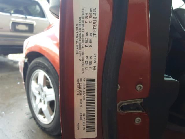 1B3HB48BX8D718395 - 2008 DODGE CALIBER SX ORANGE photo 10