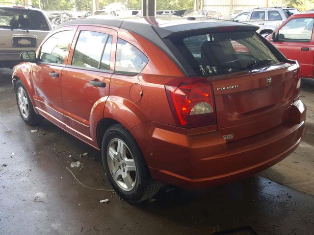 1B3HB48BX8D718395 - 2008 DODGE CALIBER SX ORANGE photo 3