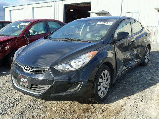 5NPDH4AE0CH067331 - 2012 HYUNDAI ELANTRA GL BLACK photo 2