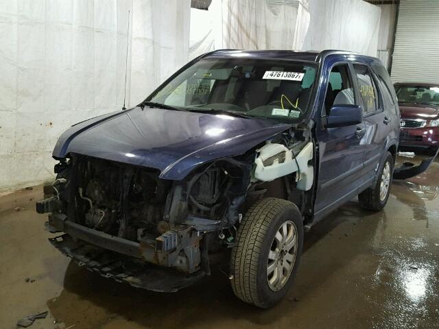 SHSRD78855U313013 - 2005 HONDA CR-V EX BLUE photo 2