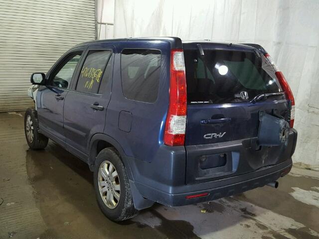 SHSRD78855U313013 - 2005 HONDA CR-V EX BLUE photo 3