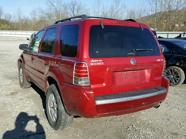 4M2YU571X6KJ14078 - 2006 MERCURY MARINER MAROON photo 3