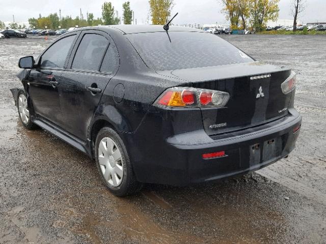 JA32U1FU9AU603843 - 2010 MITSUBISHI LANCER DE BLACK photo 3