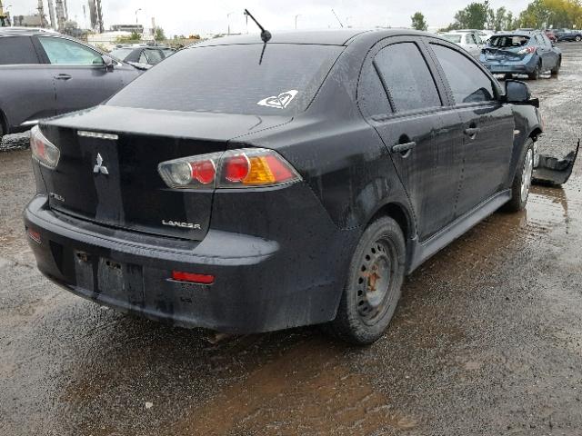 JA32U1FU9AU603843 - 2010 MITSUBISHI LANCER DE BLACK photo 4