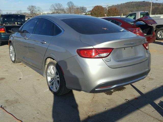 1C3CCCAB1FN662644 - 2015 CHRYSLER 200 LIMITE SILVER photo 3