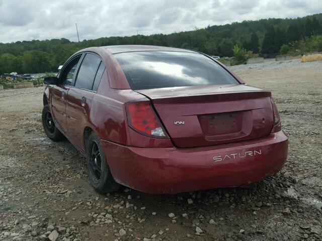 1G8AF52F44Z192049 - 2004 SATURN ION LEVEL MAROON photo 3