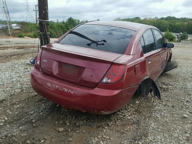 1G8AF52F44Z192049 - 2004 SATURN ION LEVEL MAROON photo 4