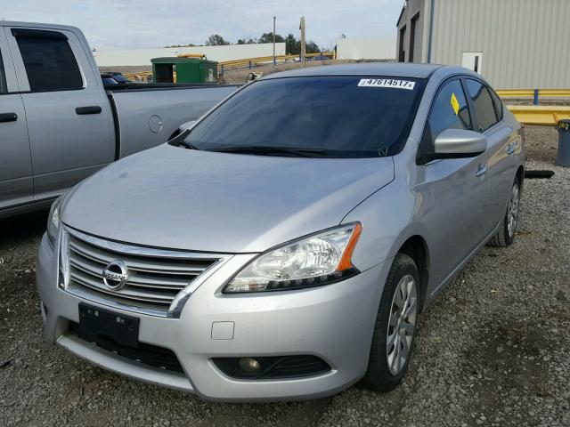 3N1AB7AP8DL689073 - 2013 NISSAN SENTRA S SILVER photo 2