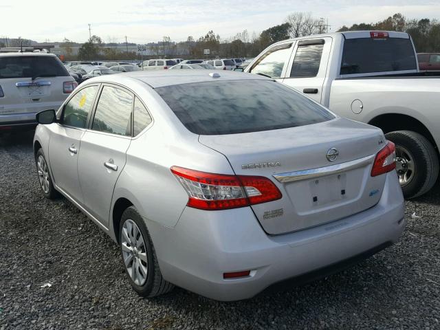 3N1AB7AP8DL689073 - 2013 NISSAN SENTRA S SILVER photo 3