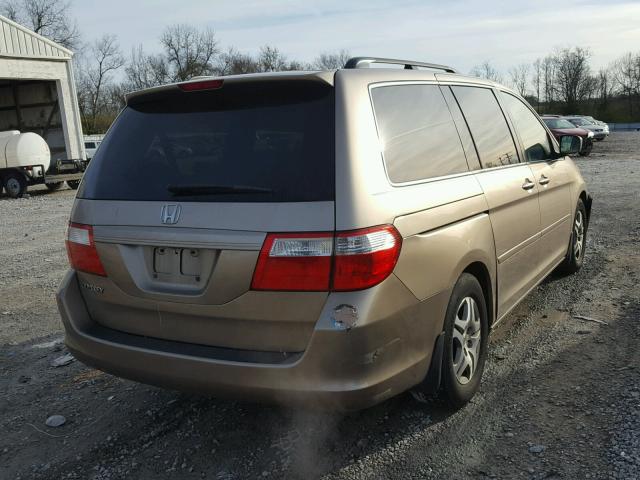 5FNRL38476B085534 - 2006 HONDA ODYSSEY EX GOLD photo 4