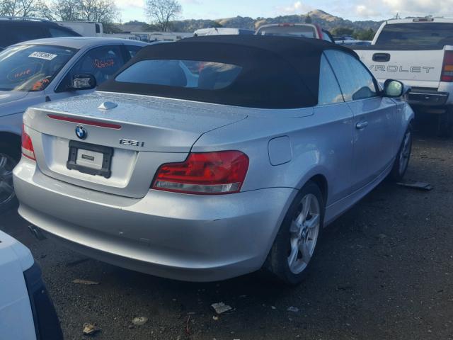 WBAUN1C51CVR00426 - 2012 BMW 128 I SILVER photo 4