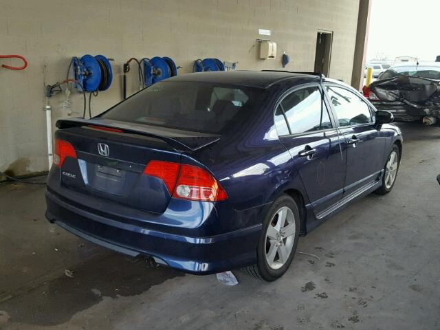 1HGFA16897L009736 - 2007 HONDA CIVIC EX BLUE photo 4