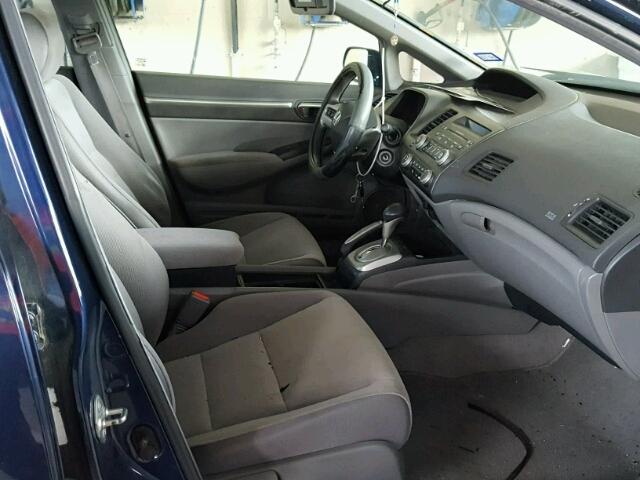 1HGFA16897L009736 - 2007 HONDA CIVIC EX BLUE photo 5