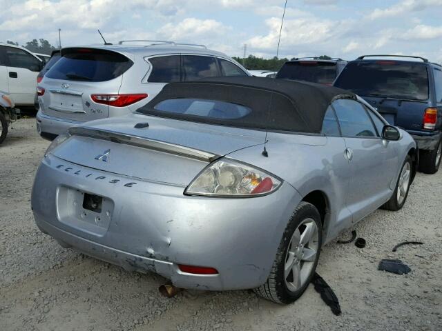 4A3AL25F88E003051 - 2008 MITSUBISHI ECLIPSE SP SILVER photo 4