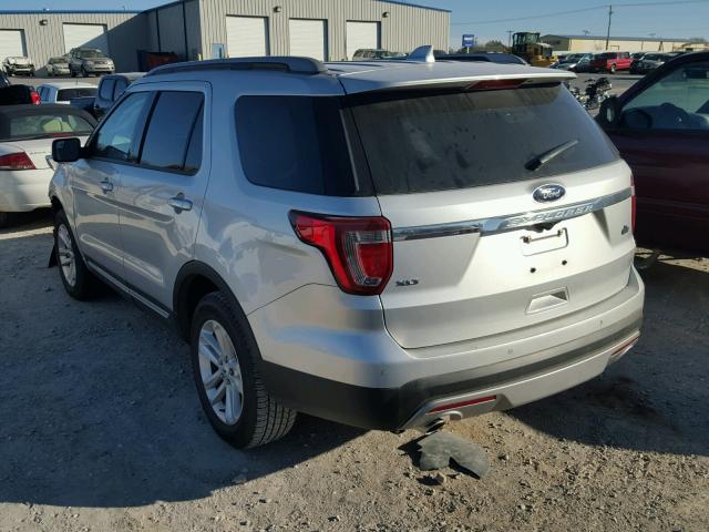 1FM5K7D86HGC31704 - 2017 FORD EXPLORER X SILVER photo 3