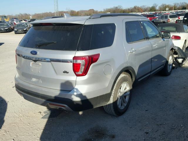 1FM5K7D86HGC31704 - 2017 FORD EXPLORER X SILVER photo 4