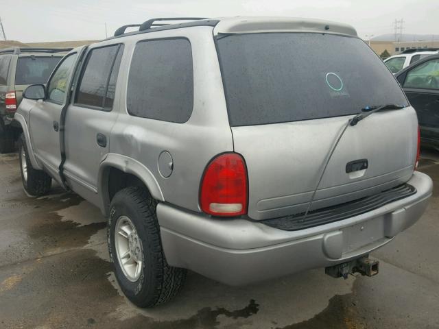 1B4HS28Z6YF153984 - 2000 DODGE DURANGO SILVER photo 3