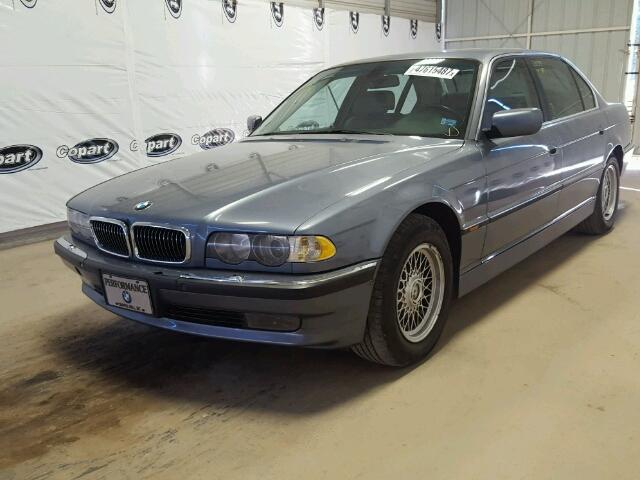 WBAGH83461DP24576 - 2001 BMW 740 IL BLUE photo 2