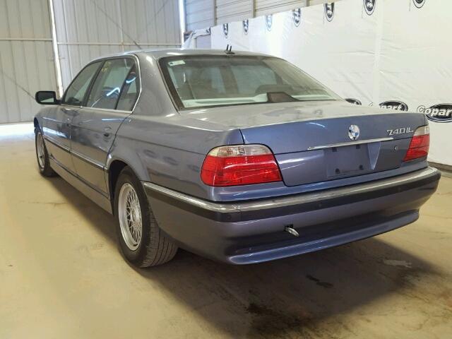 WBAGH83461DP24576 - 2001 BMW 740 IL BLUE photo 3