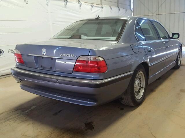 WBAGH83461DP24576 - 2001 BMW 740 IL BLUE photo 4