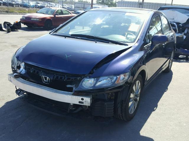 2HGFA1F93AH519318 - 2010 HONDA CIVIC EXL BLUE photo 2