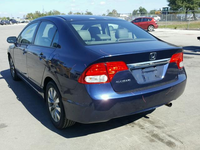 2HGFA1F93AH519318 - 2010 HONDA CIVIC EXL BLUE photo 3