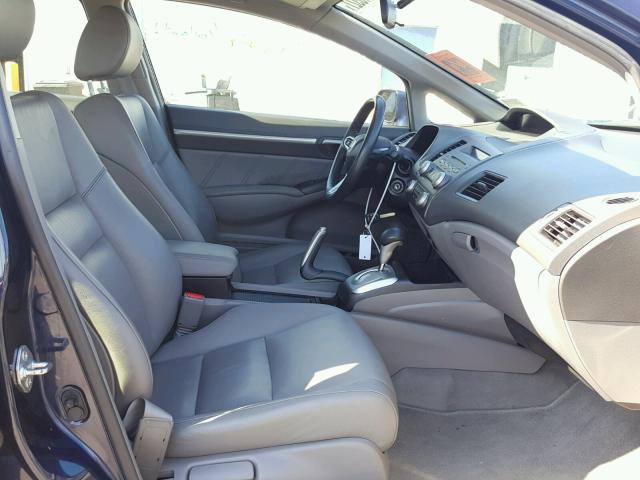 2HGFA1F93AH519318 - 2010 HONDA CIVIC EXL BLUE photo 5