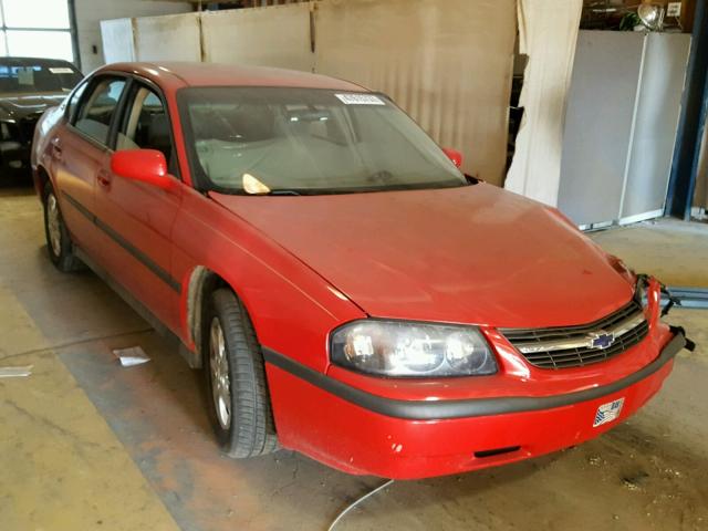 2G1WF55E829370950 - 2002 CHEVROLET IMPALA RED photo 1
