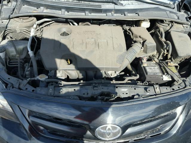 5YFBU4EE8CP004493 - 2012 TOYOTA COROLLA BA BLACK photo 7