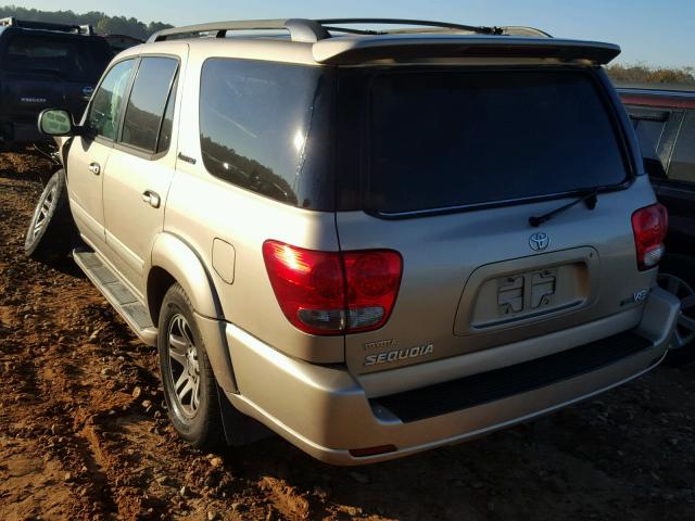 5TDZT38A85S245372 - 2005 TOYOTA SEQUOIA LI GOLD photo 3