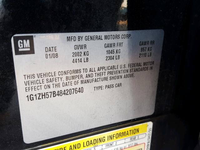 1G1ZH57B484207640 - 2008 CHEVROLET MALIBU 1LT ლურჯი ფოტო 10