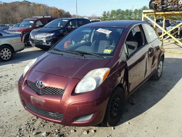 JTDJT903195256562 - 2009 TOYOTA YARIS BURGUNDY photo 2