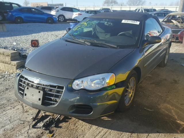 1C3EL45R94N157423 - 2004 CHRYSLER SEBRING LX GREEN photo 2