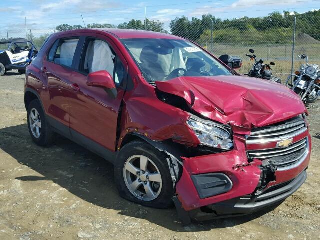 KL7CJPSB1FB110499 - 2015 CHEVROLET TRAX 1LS RED photo 1