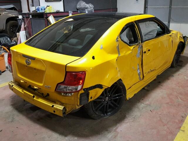 JTKJF5C70C3029373 - 2012 TOYOTA SCION TC 黄色 照片 4