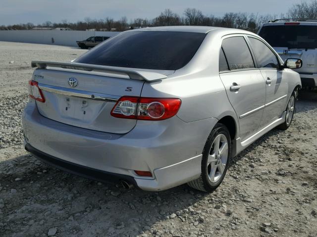 5YFBU4EE6DP189936 - 2013 TOYOTA COROLLA BA SILVER photo 4