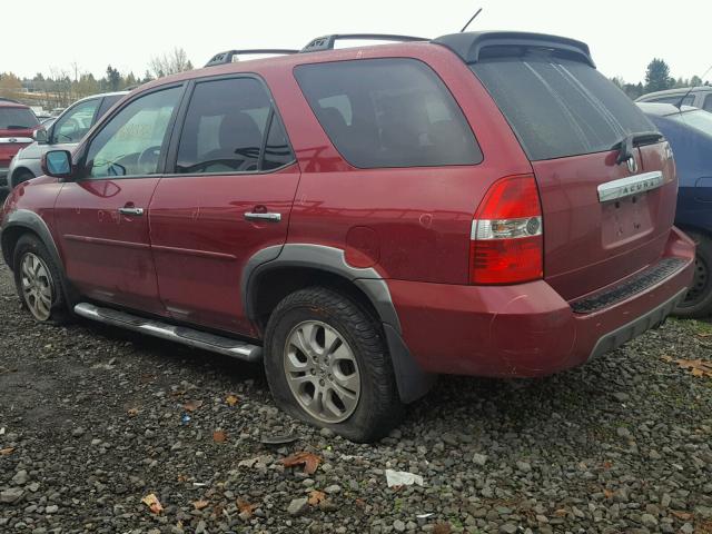 2HNYD18903H535968 - 2003 ACURA MDX TOURIN MAROON photo 3