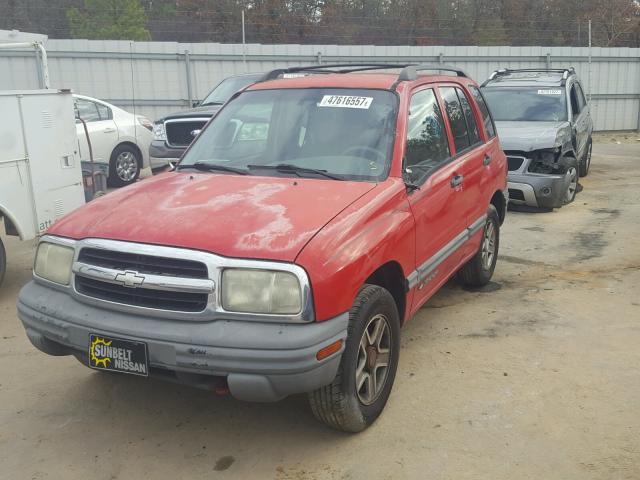 2CNBE134746909683 - 2004 CHEVROLET TRACKER RED photo 2